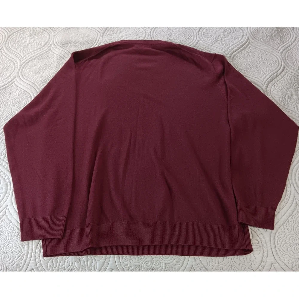 Turnbury Sweater Men Size XL Red Extra Fine Merino Wool‎ Casual Preppy